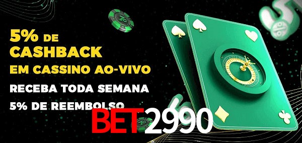 Promoções do cassino ao Vivo bet2990